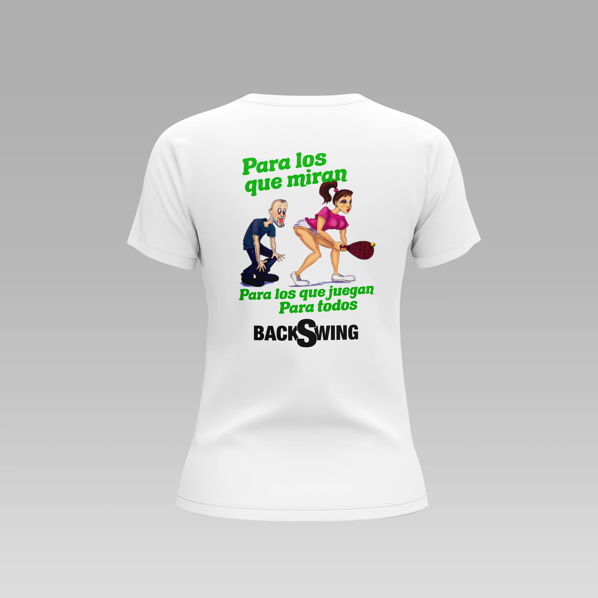 D4 - Para los que miran - M - Camiseta - FA - Para los que miran - M - Camiseta en color Blanco D4 - Para los que miran - M - Camiseta - FA - Para los que miran - M - Camiseta en color Blanco - Vista trasera